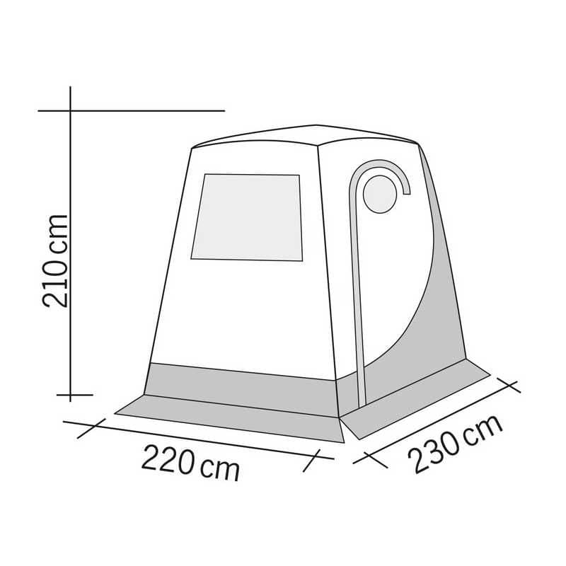 REIMO TENT Heckzelt TRAPEZ fuer Mini-Vans mit Heckklappe - 93796