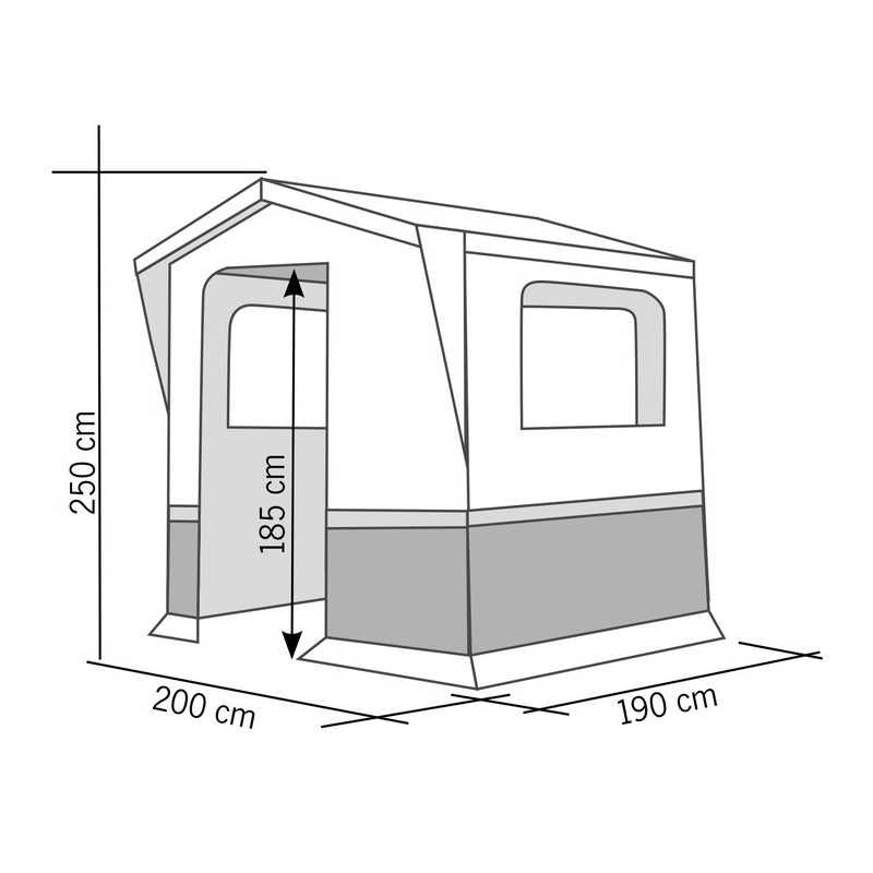 REIMO TENT Kuechenzelt Geraetezelt ALICANTE 200 x 190 cm - 901036