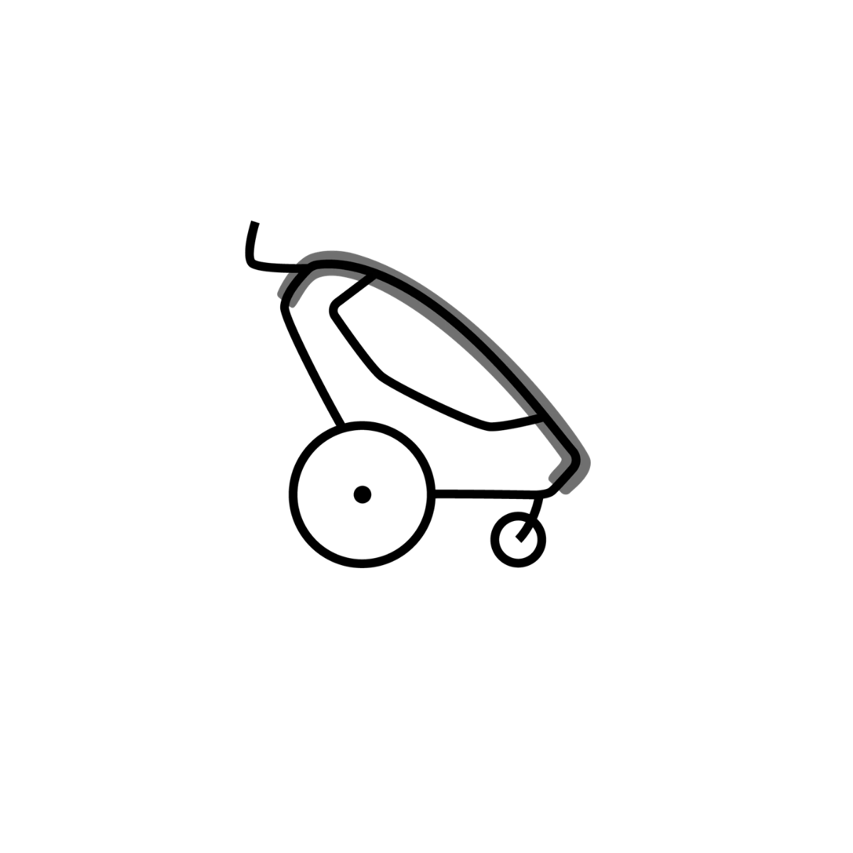 CROOZER Regenverdeck fuer Croozer Lykke- Lightning Yellow - 122200124