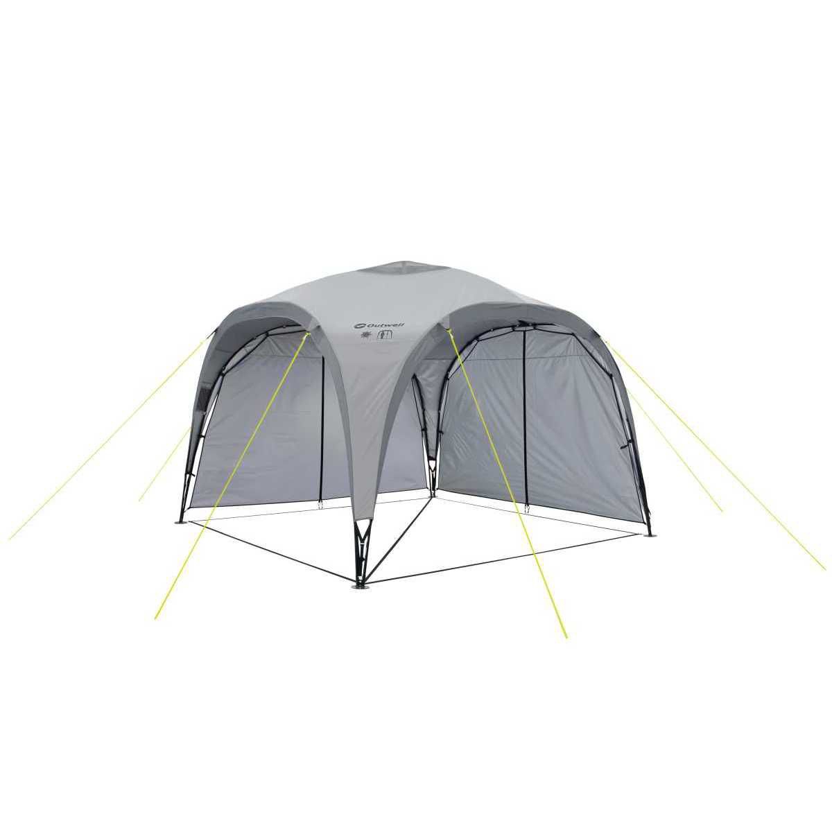 Outwell Pavillon Event Lounge M 300 x 300 cm mit 2 Seitenwaenden mit Reissverschluss