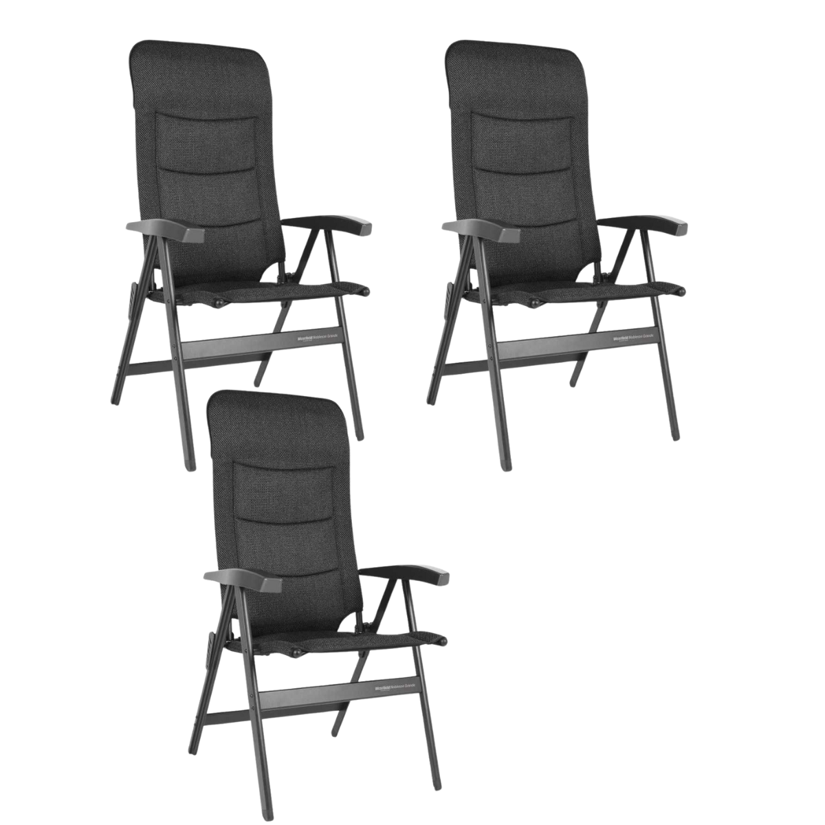 WESTFIELD Campingstuhl Noblesse Grande brown melange 3er-Set - 101-102 BM