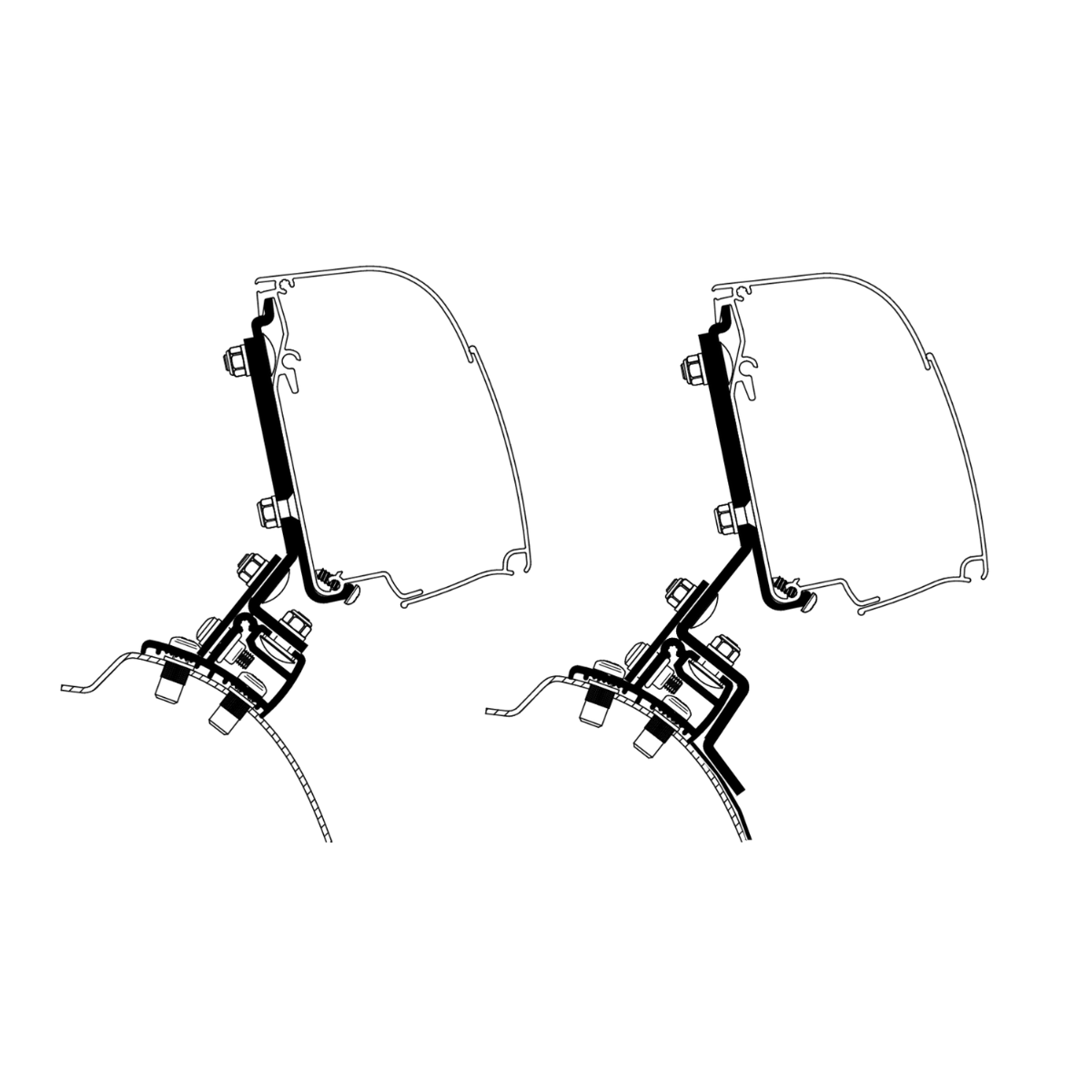 THULE Adapter PSA Minivan Set für Markise T 4200 301990 THULE Adapter PSA Minivan Set fuer Markise T 4200 301990