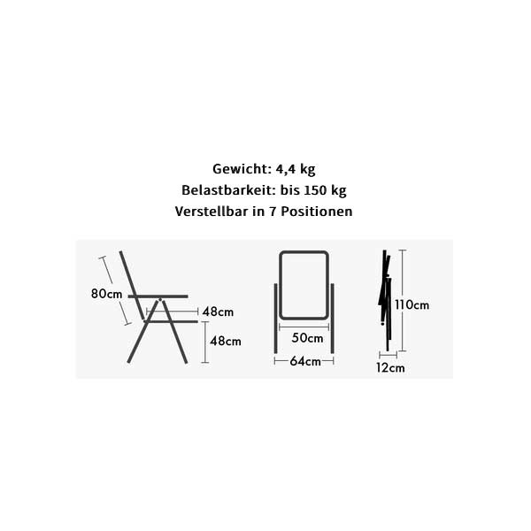 Set WESTFIELD Royal Stuhl anthracite grey - Performance Series - 301-885 AG 2 Stuehle