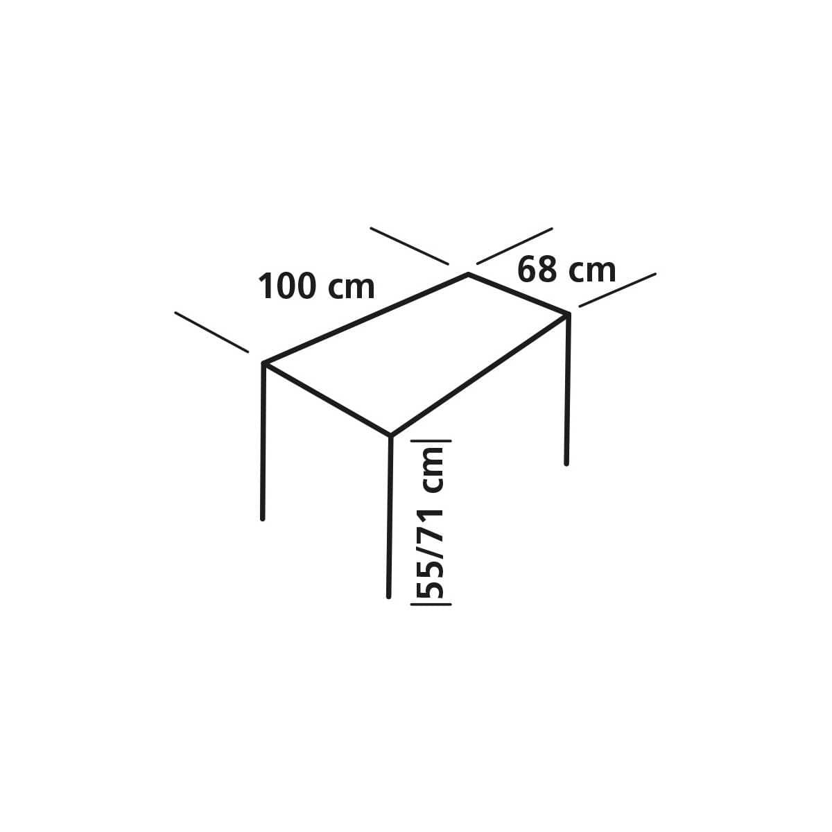 EuroTrail Campingtisch ROCHEFORT L Honey Comp 100 x 68 cm - ETCF1396