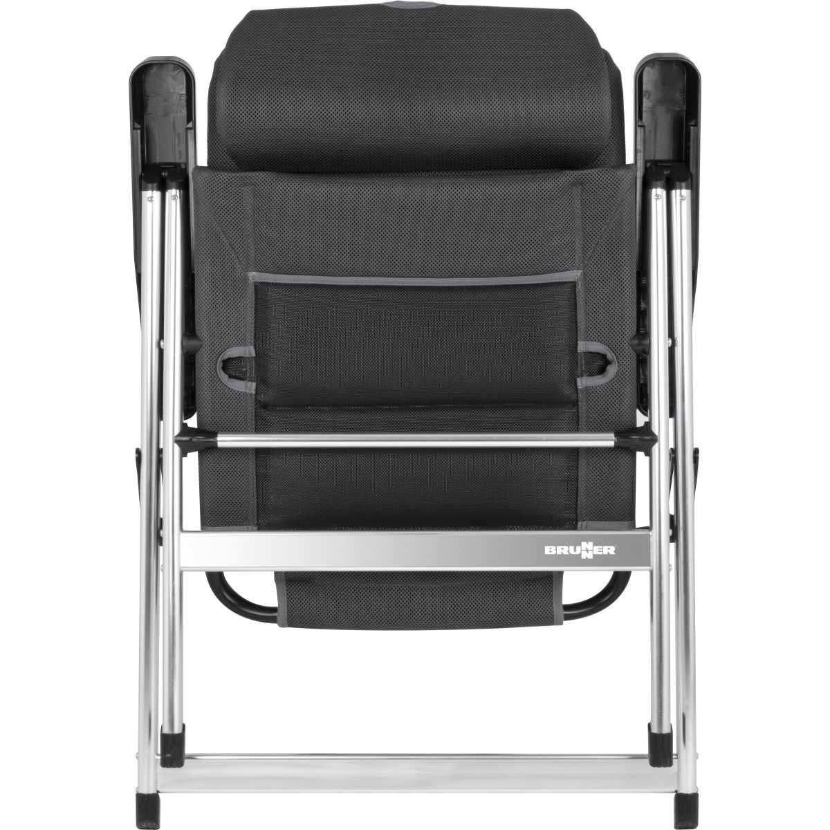 BRUNNER Campingstuhl ARAVEL H2L Dunkelgrau 2er-Set - Rolltisch TITANIUM AXIA 2 104x62 cm - 0404052N.C25 0406097N