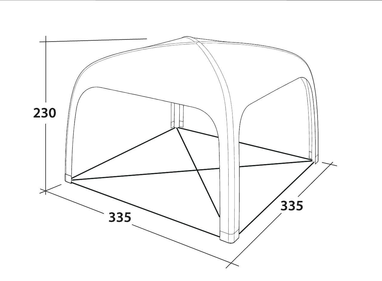 Outwell Pavillon Air Shelter 335 x 335 x 230 cm grau - 111222