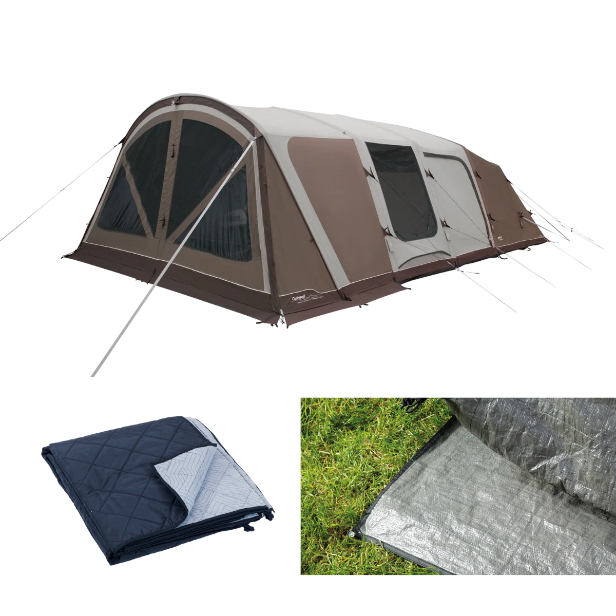 Outwell aufblasbares Familienzelt Charleston 7 Air TC inkl. Teppich und Unterlage - 111533