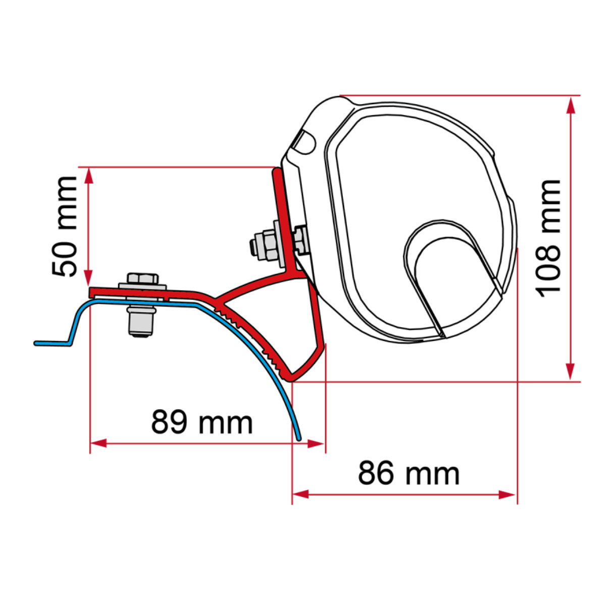 FIAMMA Adapter Kit Renault Trafic-Opel Vivaro-Nissan NV300 ab Bj. 2014 fuer Markise F35-F35 Pro - 98655R020