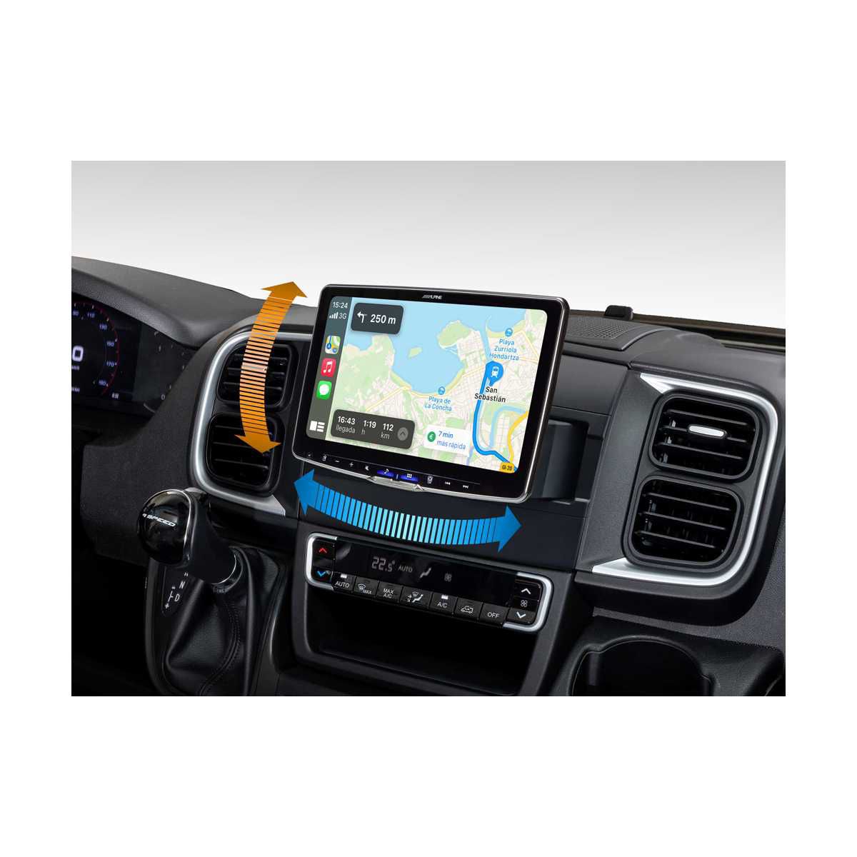 ALPINE HALO 9 Digital-Media-Station schwenkbar Fiat Ducato Serie 8 iLX-F905DU8S