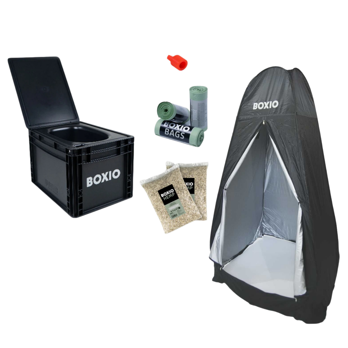 BOXIO TOILET PLUS Trenntoilette - BOXIO TENT Duschzelt
