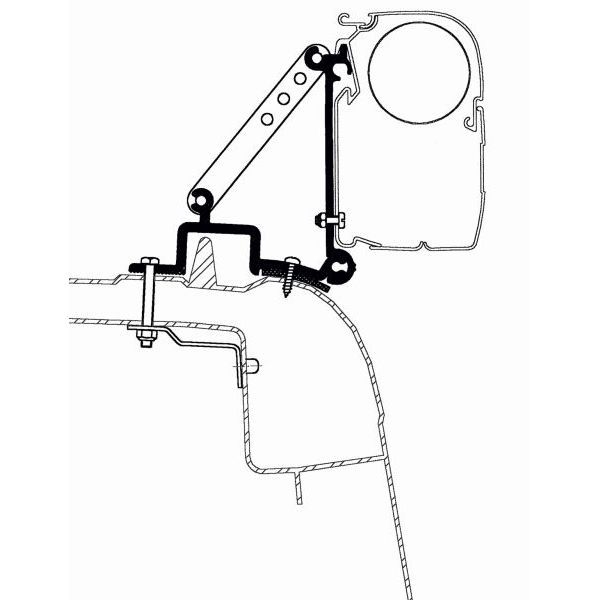 THULE Adapter Kit Renault Master ab Modelljahr 1998 bis Modelljahr 2010 Set fuer Markise 5200