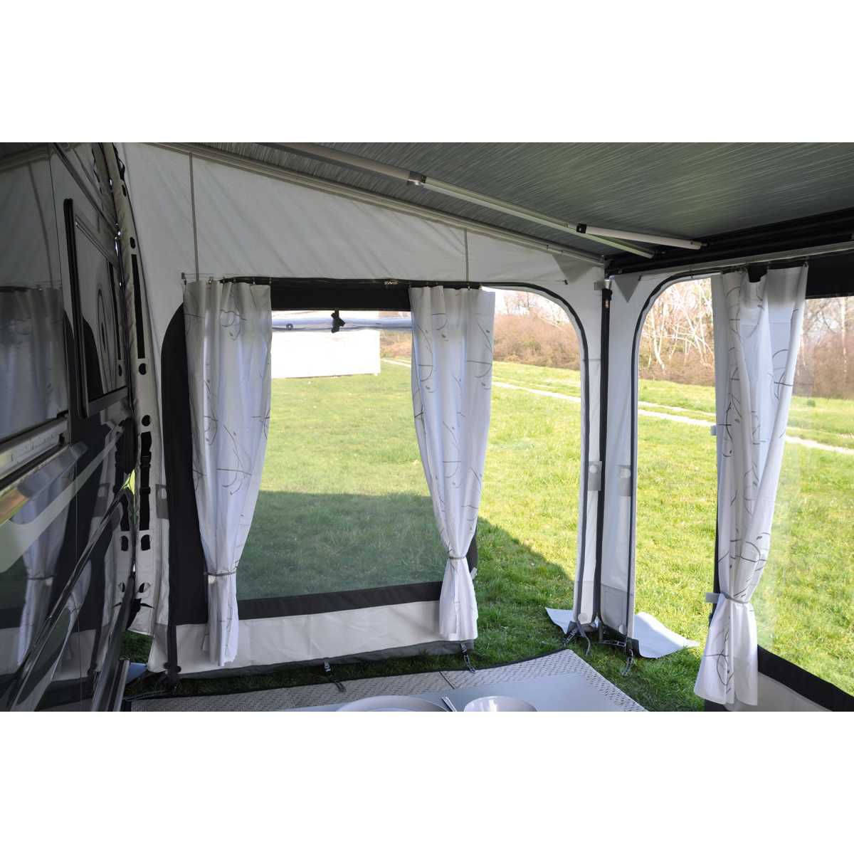 HAHN ZELTE Markisenvorzelt KORSIKA 2 fuer Thule 4900 Laenge 500 cm Aufbauhoehe 245-275 cm