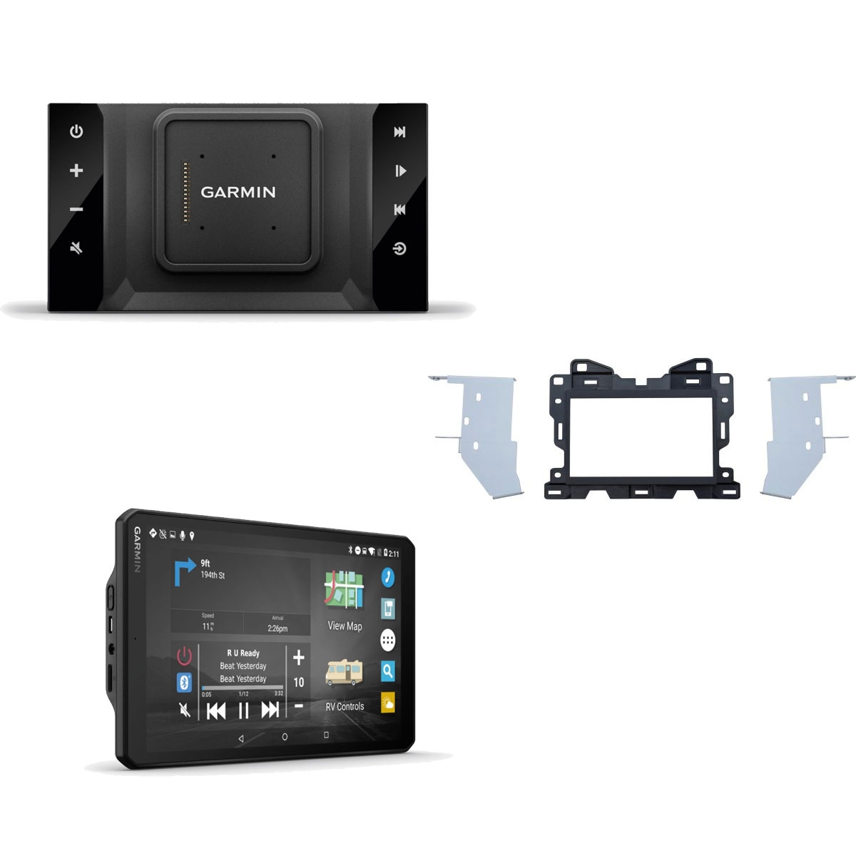 Komplettset GARMIN VIEO RV52 mit 8 Zoll Display fuer MB Sprinter 2006-2018 - Dock- Bedienteil und Montagekit