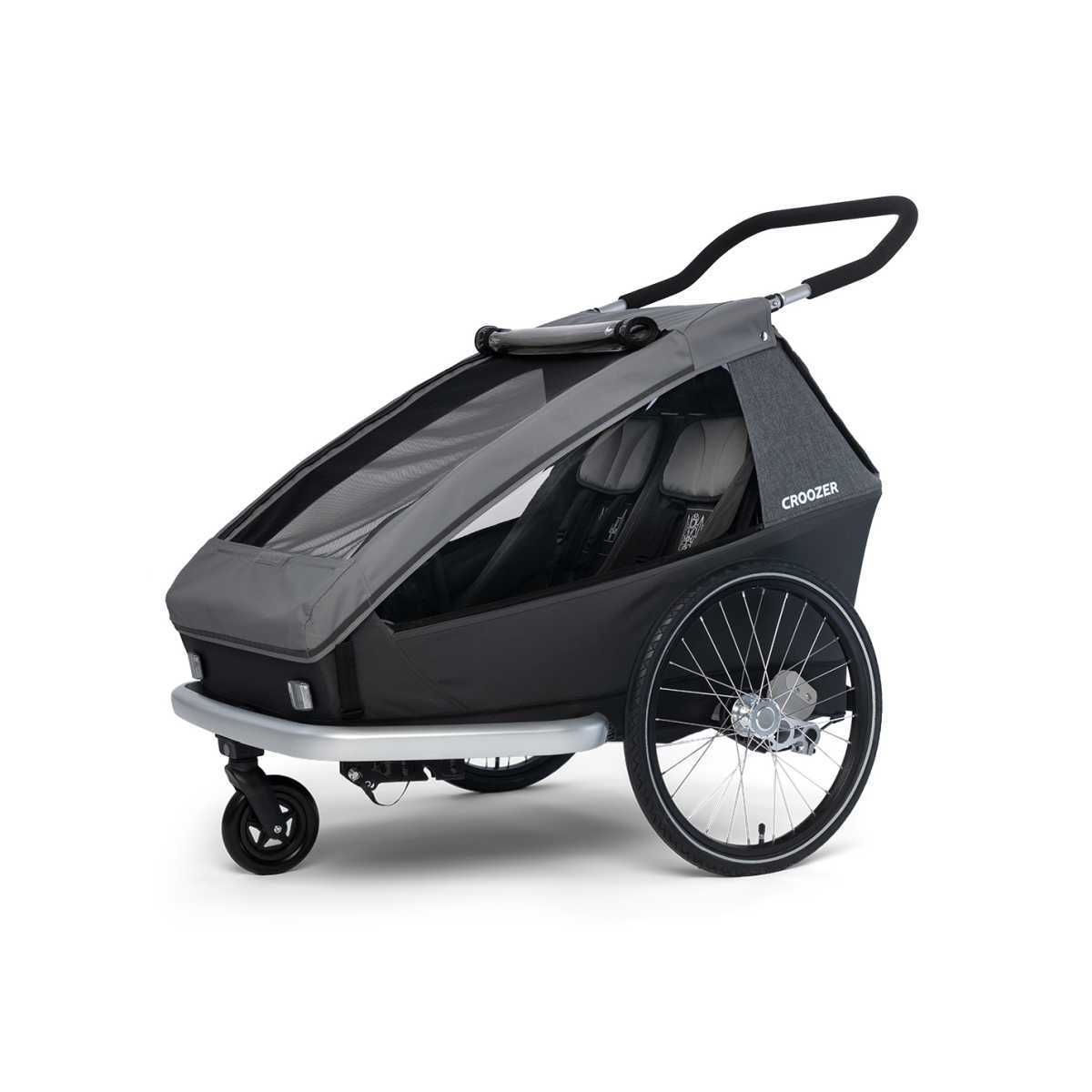 CROOZER Kinderfahrradanhaenger Kid Keeke 2 2in1-Set Mountain Gray - 121001623