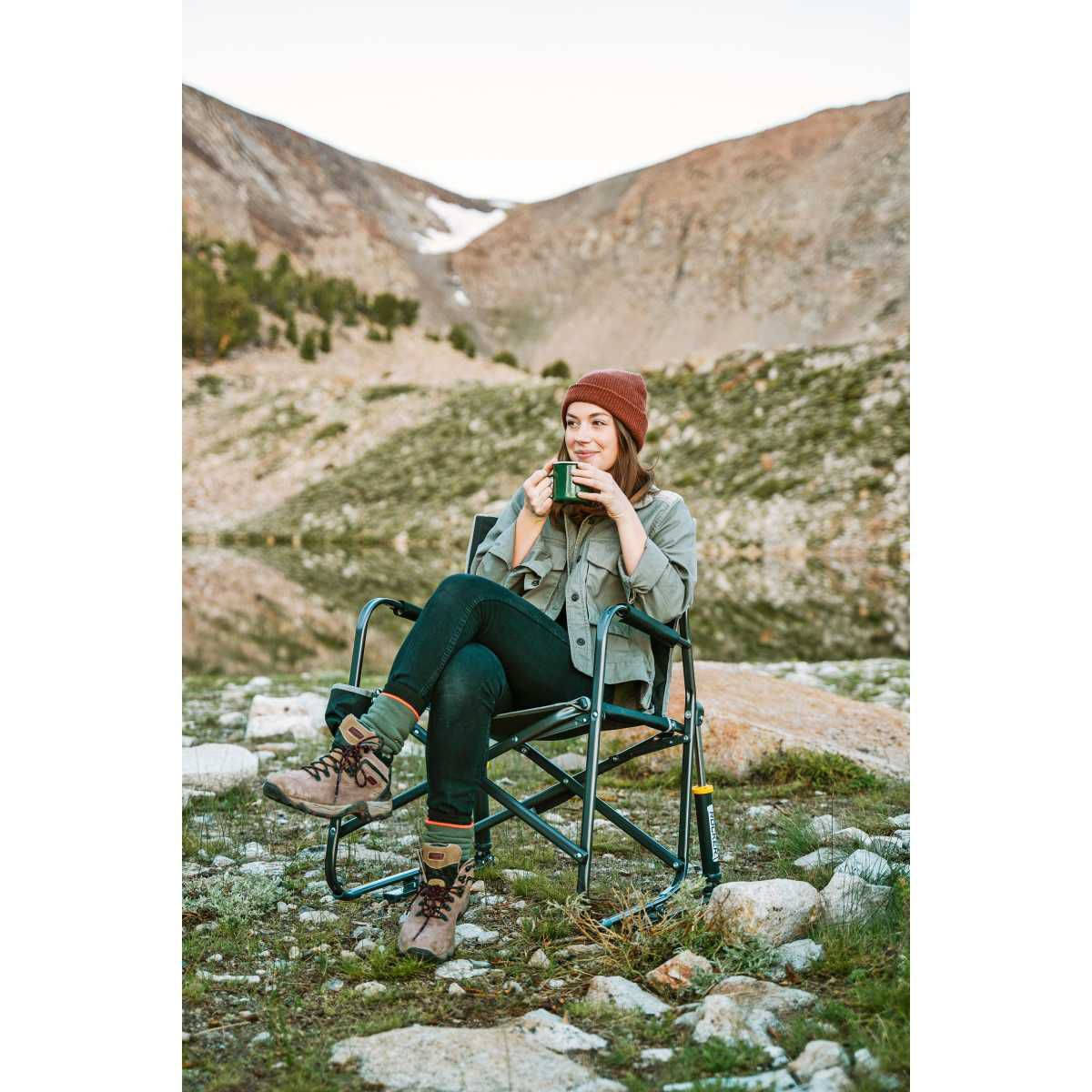 GCI faltbarer Schaukelstuhl Freestyle Rocker Black - 37010