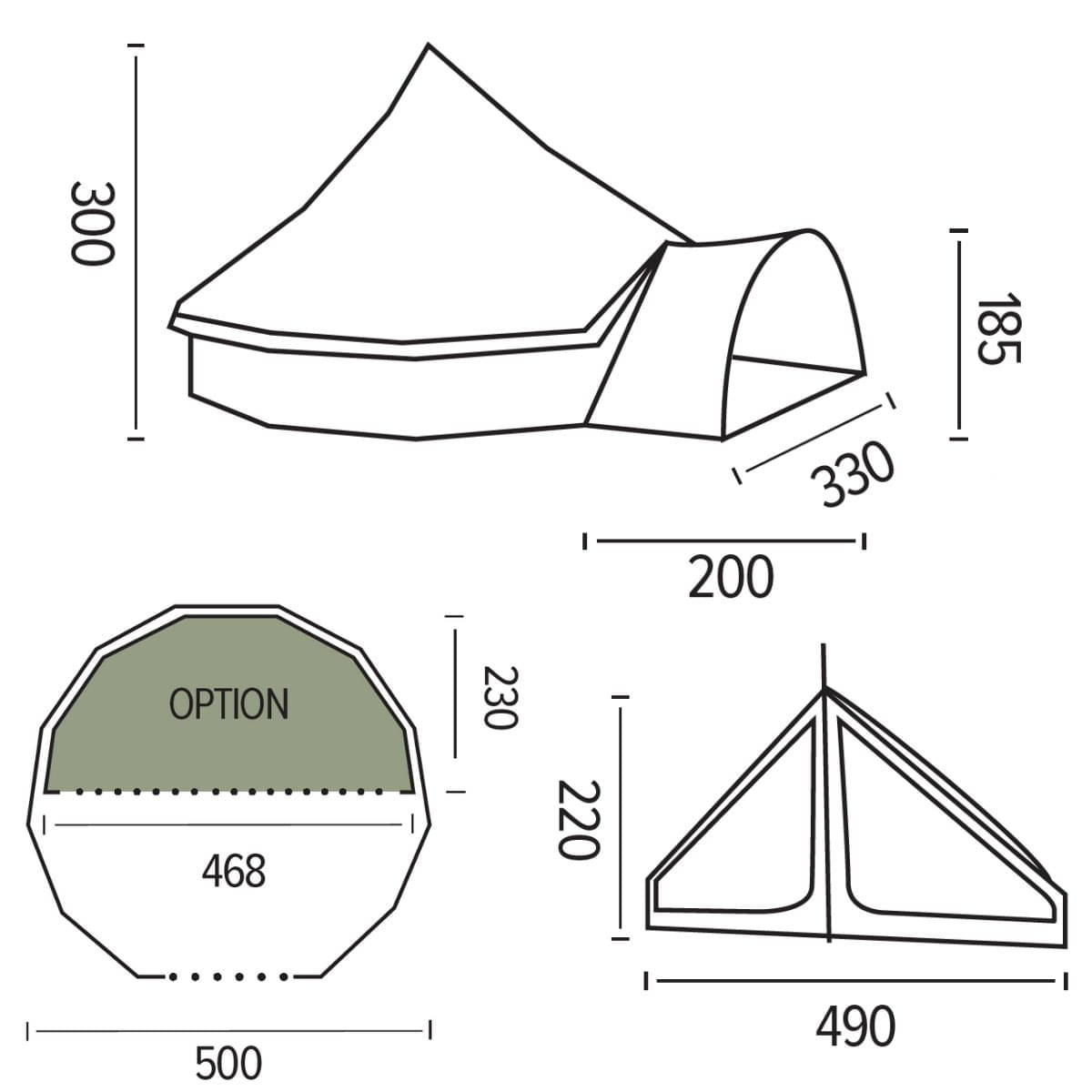 TRIGANO Tipizelt GOBI 10 Plus - M-V942C11