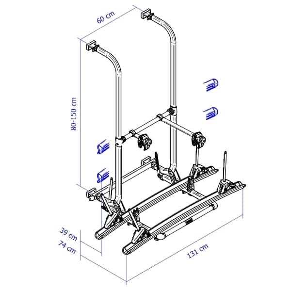 Fahrradtraeger THULE Elite G2 HH fuer Hymer 4 Fahrraeder