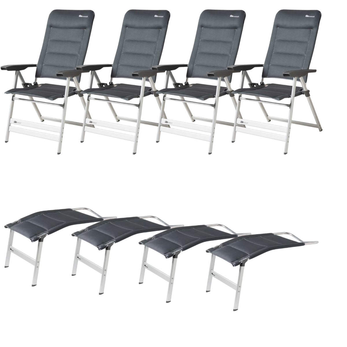 DUKDALF Stuhl Sublime 3D Mesh anthrazit - Beinauflagen 4er-Set - 41-13-8800-4 41-28-8800.4