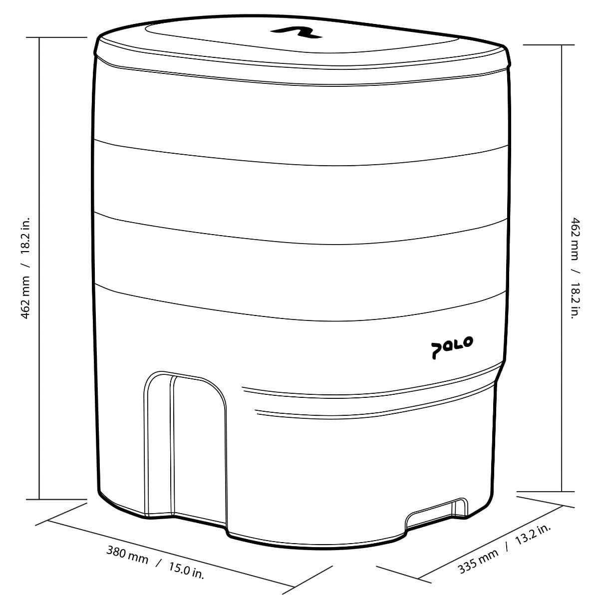Trockentrenntoilette PALO® Maxi Pro Anthrazit PALO-TT-L-AN