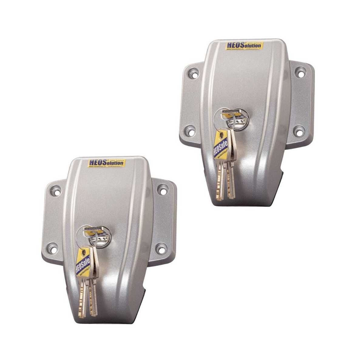 HEOSolution HEOSafe VAN Security Spezialschloss Grau-Silber 2er-Set Gleichschliessend - 1760- 2G