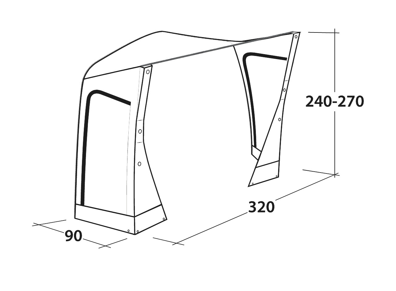 OUTWELL Schleuse Parkville 200SA 240-270 cm - 111415