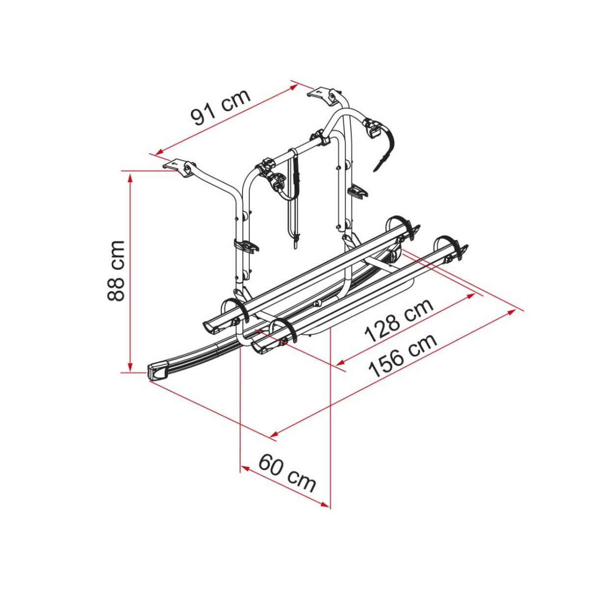 FIAMMA Carry Bike Ford Custom Deep Black schwarz Fahrradtraeger fuer 2 Fahrraeder - 02096B06A