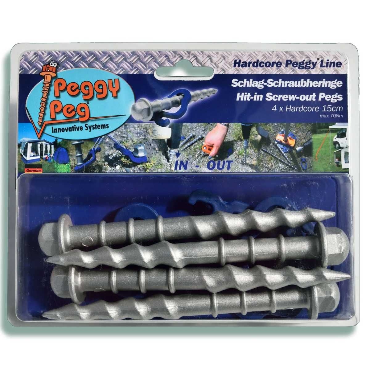 PEGGY PEG Schlagschraubhering Hardcore Peggy HC 15 cm 4er Set - HP61