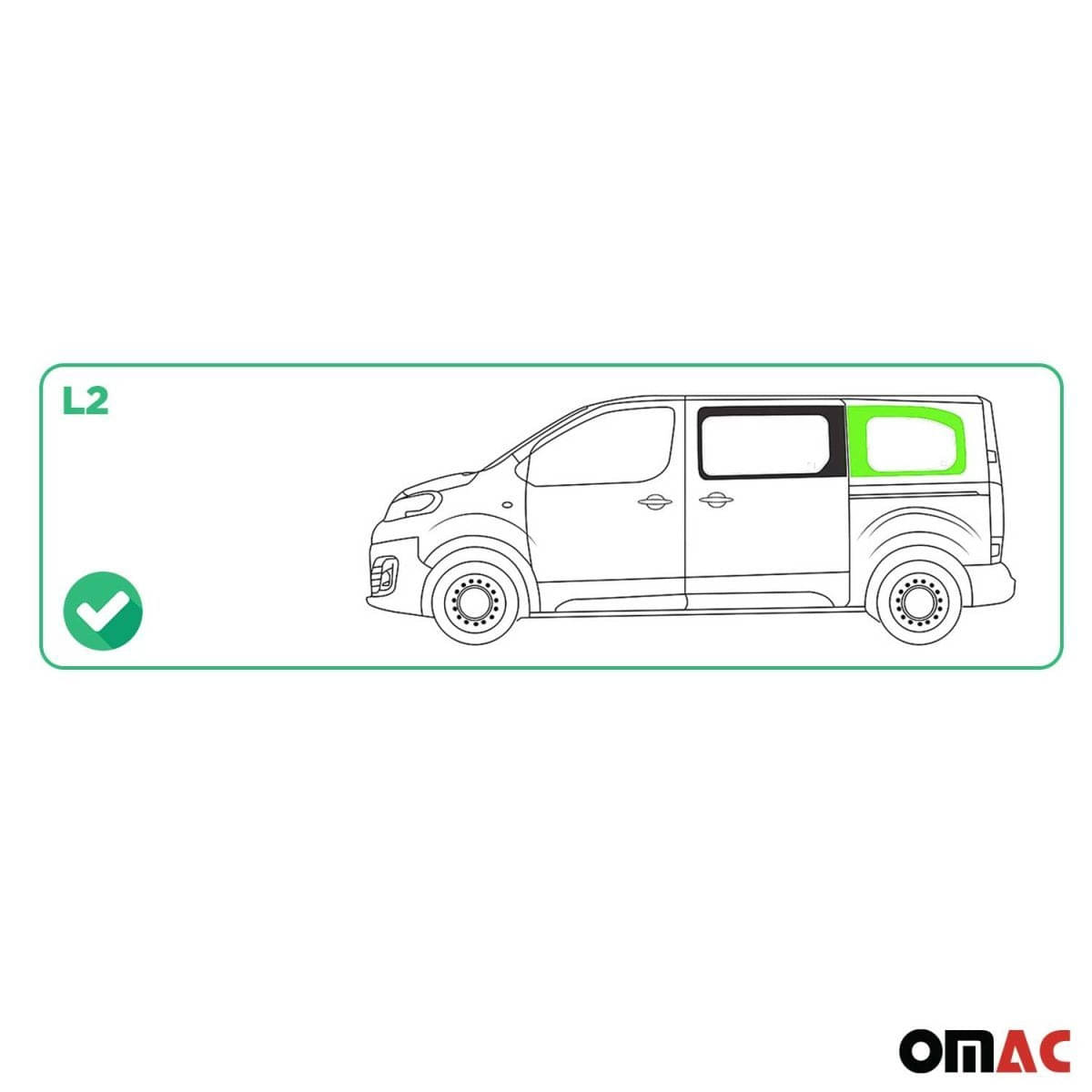 OMAC Seitenfenster Seitenscheibe Fiat Scudo L2 ab Bj. 2022 Hinten Links Schiebetür OMAC Seitenfenster Seitenscheibe Fiat Scudo L2 ab Bj. 2022 Hinten Links Schiebetuer - A050809