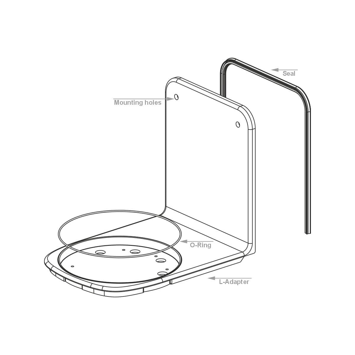 LooSeal L-Adapter M -Dometic CT 4000er-Serie- fuer LooSeal ELITE - ZH210