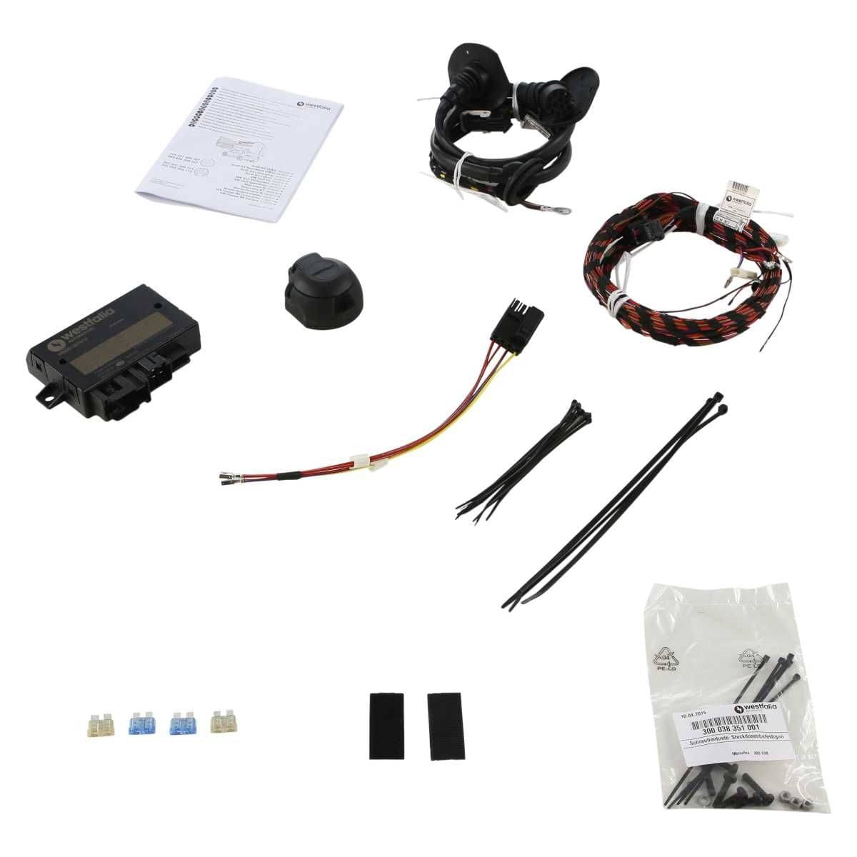 Westfalia Abnehmbare Anhaengerkupplung fuer VW Golf 7 Variant -BJ 06-2014-08-2020- - nur fuer Fzg ohne Vorruestung - im Set mit 13-pol. fahrzeugspezifischem Elektrosatz - 321784900113