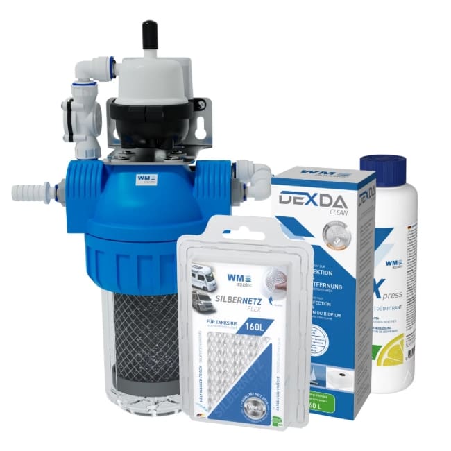 WM AQUATEC Komplett-Loesung Wasserhygiene UV-8 ECO fuer Tanks bis 160 Liter - UV-8-ECO-KLW160