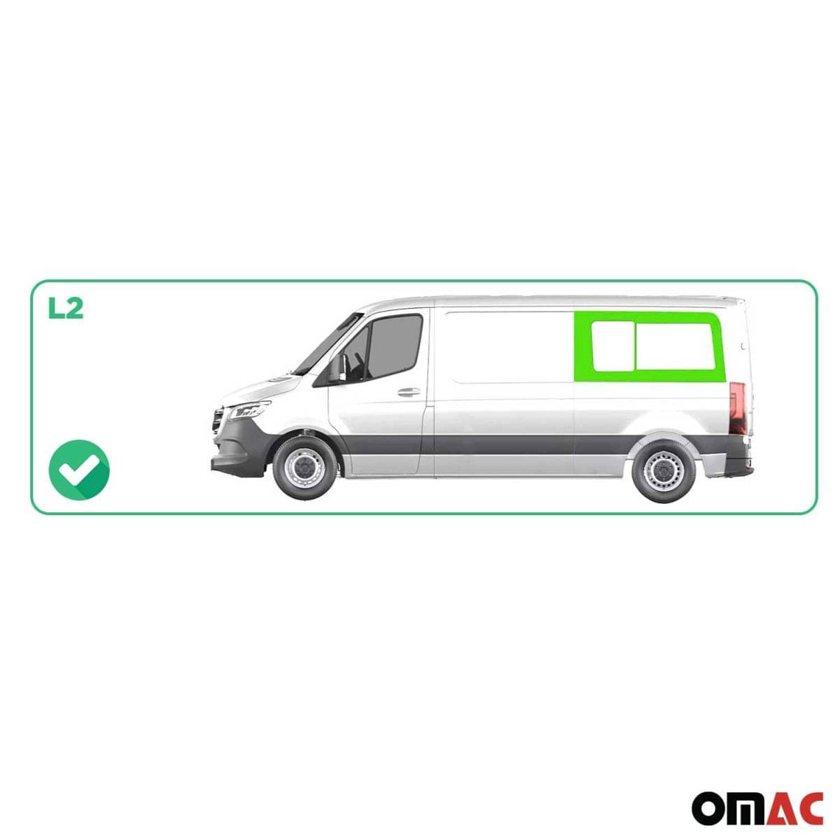 OMAC Seitenfenster Schiebefenster MB Sprinter W907 L2 ab Bj. 2018 Hinten Links OMAC Seitenfenster Schiebefenster MB Sprinter W907 L2 ab Bj. 2018 Hinten Links - A050844