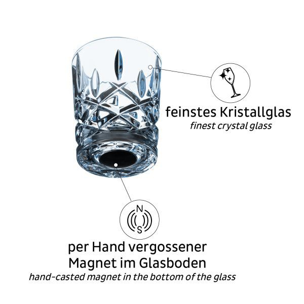 SILWY Magnet Kristallglaeser SHOT NM-SH-40-4