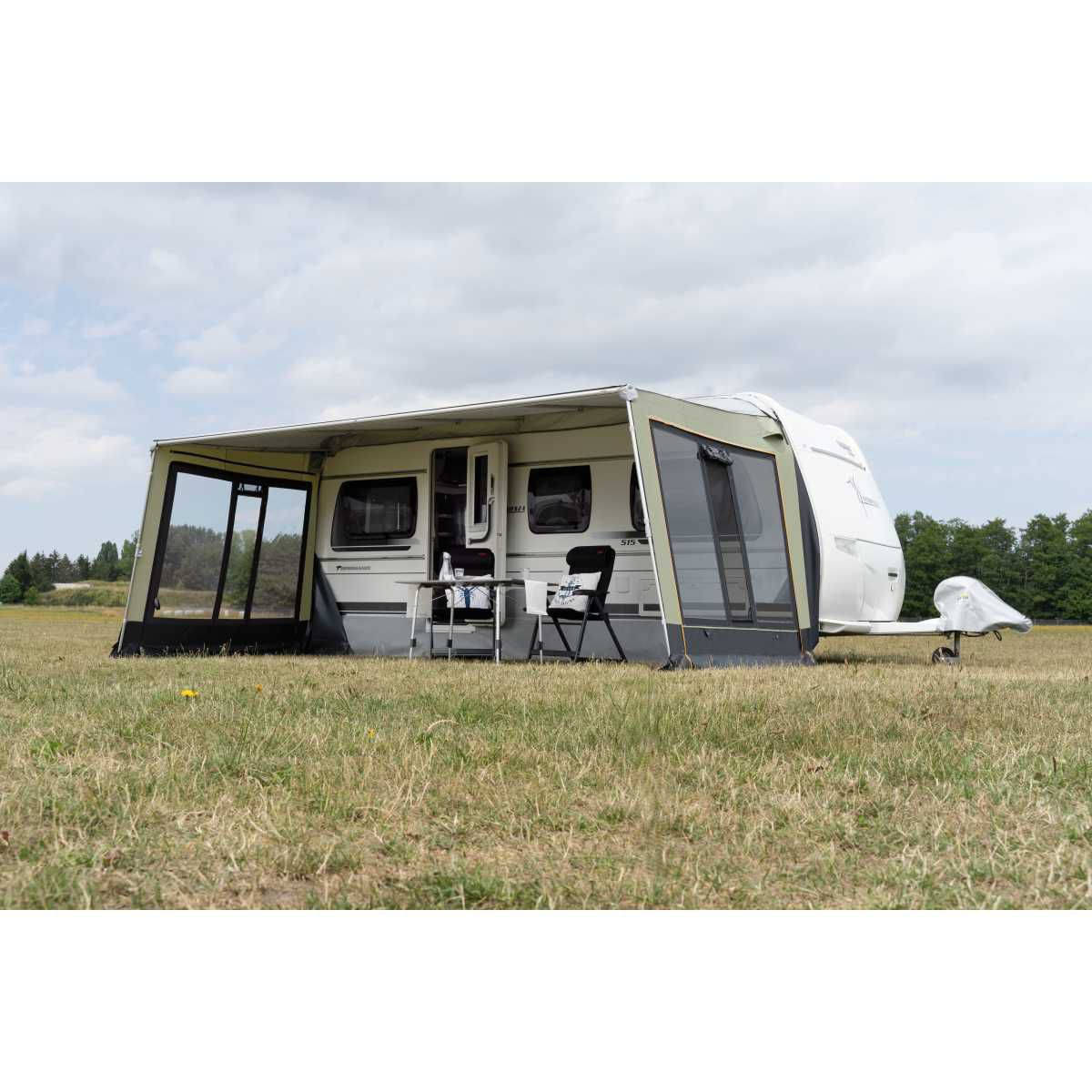 WIGO Markisenzelt ROLLI PLUS Modul Moos Gr. 15 Umlaufmass 1192 - 1227 cm Auszug 250 cm - 6611