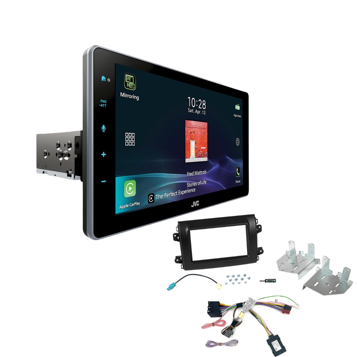 JVC KW-Z900DBW-CAMPER inkl- Installations-Kit mit LFB fuer Fiat Ducato Serie 8 ab Bj. 2022 - KWZ900DBW-CAMPER KIT89PROFB