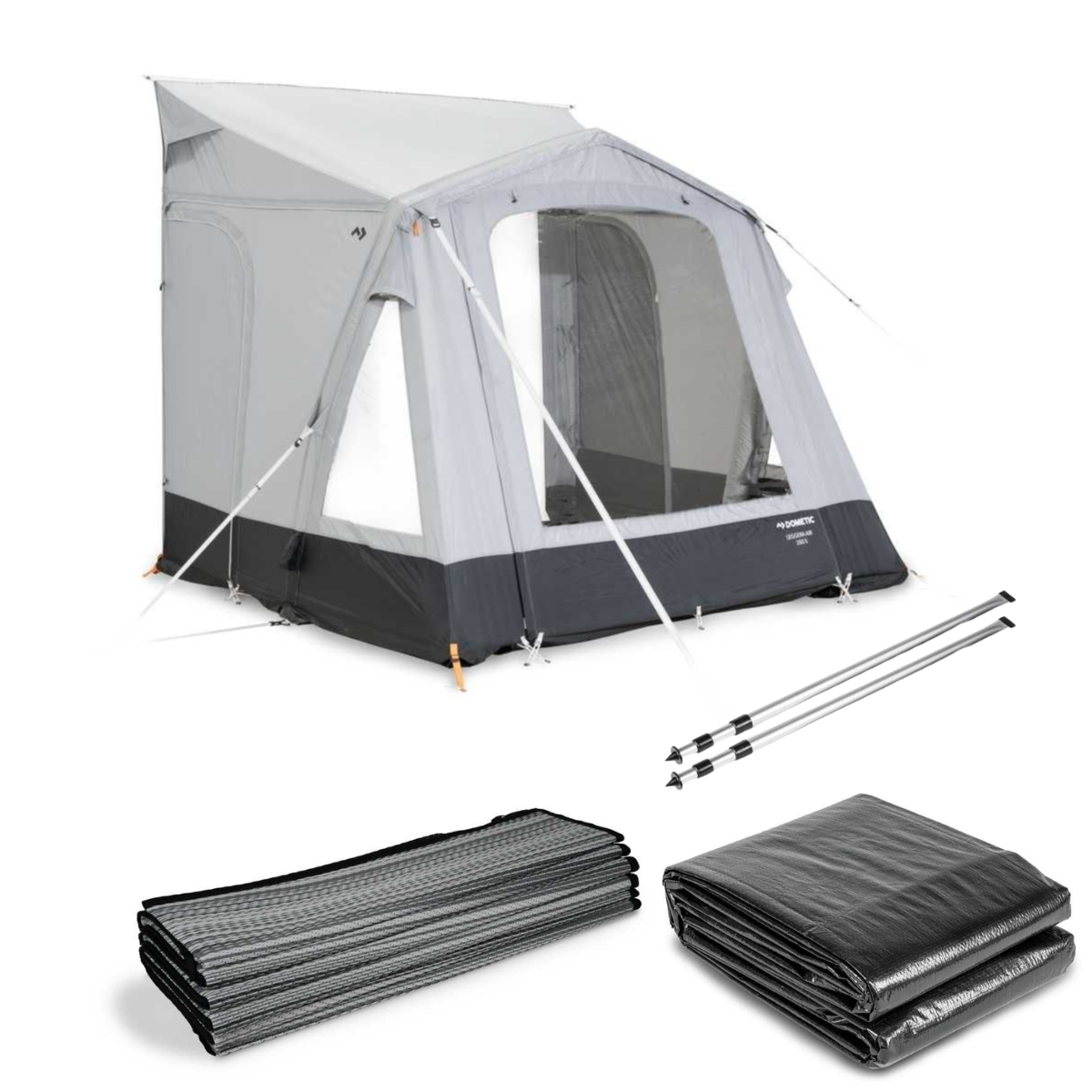 DOMETIC aufblasbares Vorzelt Leggera AIR 260M- 260x240 cm- Anbauhoehe 265-295 cm - CampingFactory-Starter-Edition
