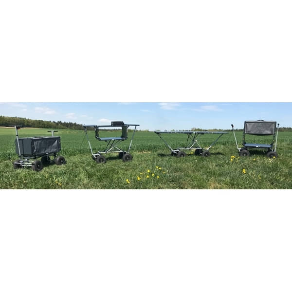 ECKLA Metamo Multifunktionsbollerwagen Luftreifen 75500 mit Grill incl. Adaptionsblech und 2 Gaskartuschen 75570