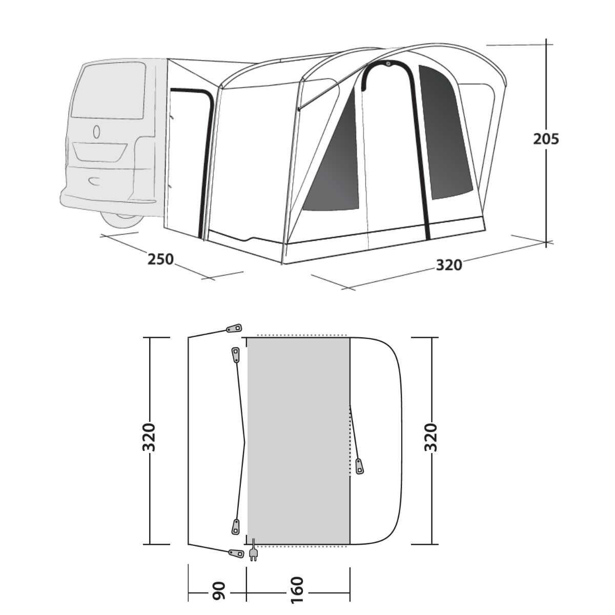 Outwell Busvorzelt Fresno - 111504