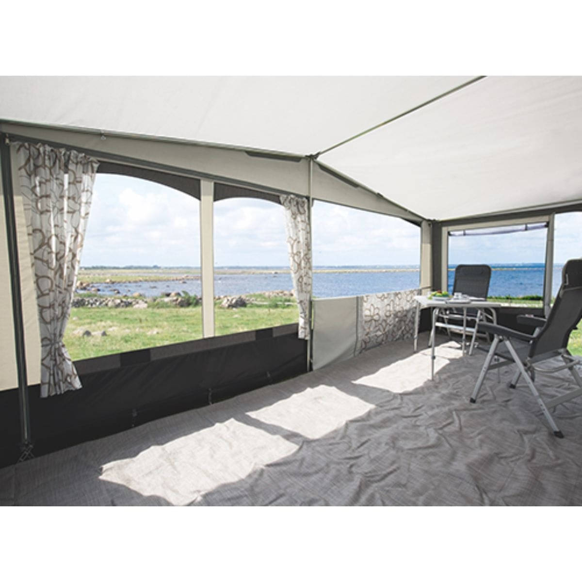 DWT Wohnwagen-Vorzelt JUBILEE 40 Gr. 11 Umlaufmass 851-880 cm Tiefe 270 cm Travel-Paket Alu-Gestaenge - 122171TALU