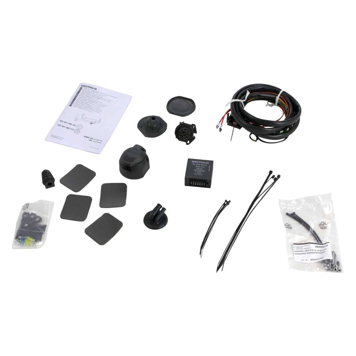 Westfalia Abnehmbare Anhaengerkupplung fuer BMW X5 -E70- -BJ 10-2006-07-2013- - im Set mit 13-pol. fahrzeugspezifischem Elektrosatz - 303273900113