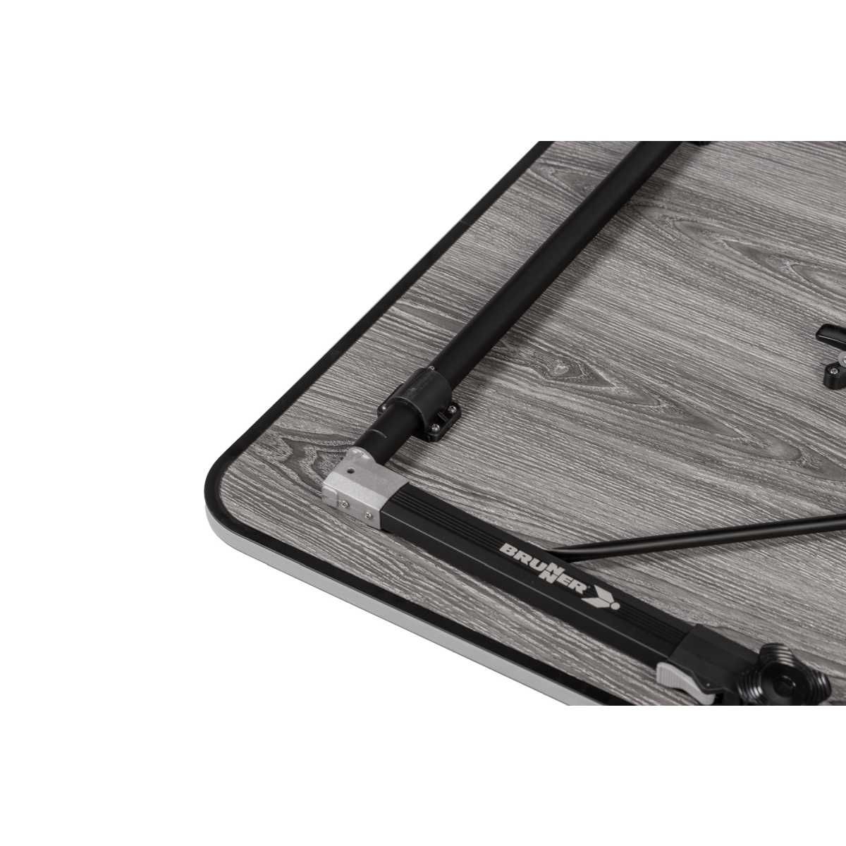 BRUNNER Campingstuhl ARAVEL VITACHIC 3D - L Dunkelgrau 2er-Set - Tisch ELU NG 100x68 cm - 0404065N.C69L 0406040N