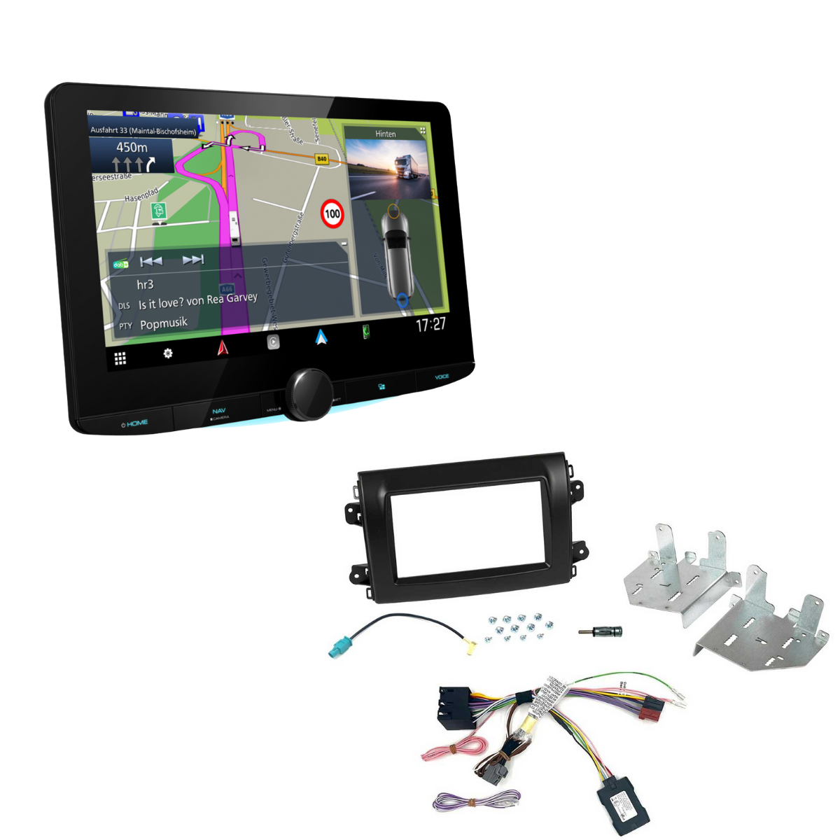 KENWOOD DNR992RVS inkl- Installations-Kit mit LFB fuer Fiat Ducato Serie 8 ab Bj. 2022