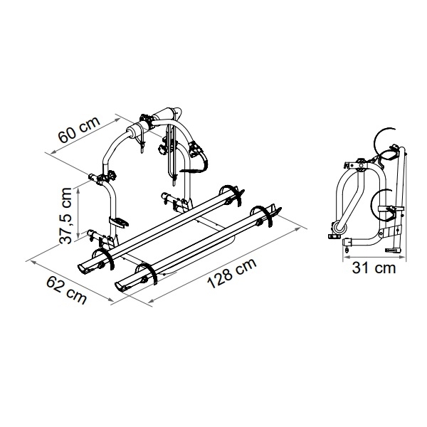 Fahrradtraeger FIAMMA Carry Bike Trigano CI Roller Team Update 2020 fuer 2 Fahrraeder