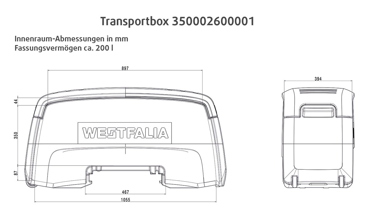 WESTFALIA Bikelander Classic Fahrradtraeger 2er faltbar inkl. Heckbox 350053600001 350002600001