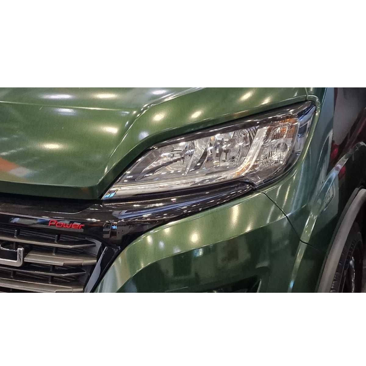 RDX Racedesign Scheinwerferblenden fuer FIAT Ducato -250 - 2014- - CITROEN Jumper -Y- 250L - 2014- - OPEL Movano -Y - 2021- - PEUGEOT Boxer -Y - 2014- - TOYOTA ProAce Max -T - 2024- - RAM ProMaster -2013- schwarz glaenzend Boeser Blick - RDSB164-GZD