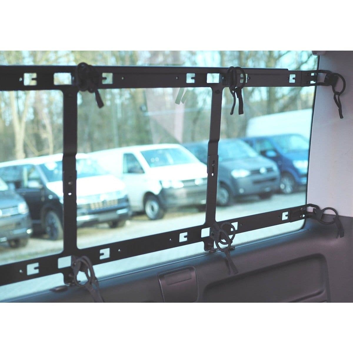 Fenstertaschen-Set FELLEISEN 3x BasicONE fuer VW Multivan-Caravelle T5-T6-T6.1 langer Radstand- Fahrer- oder Beifahrerseite- Felleisengrau- ohne Thermomatte TST 0331 09