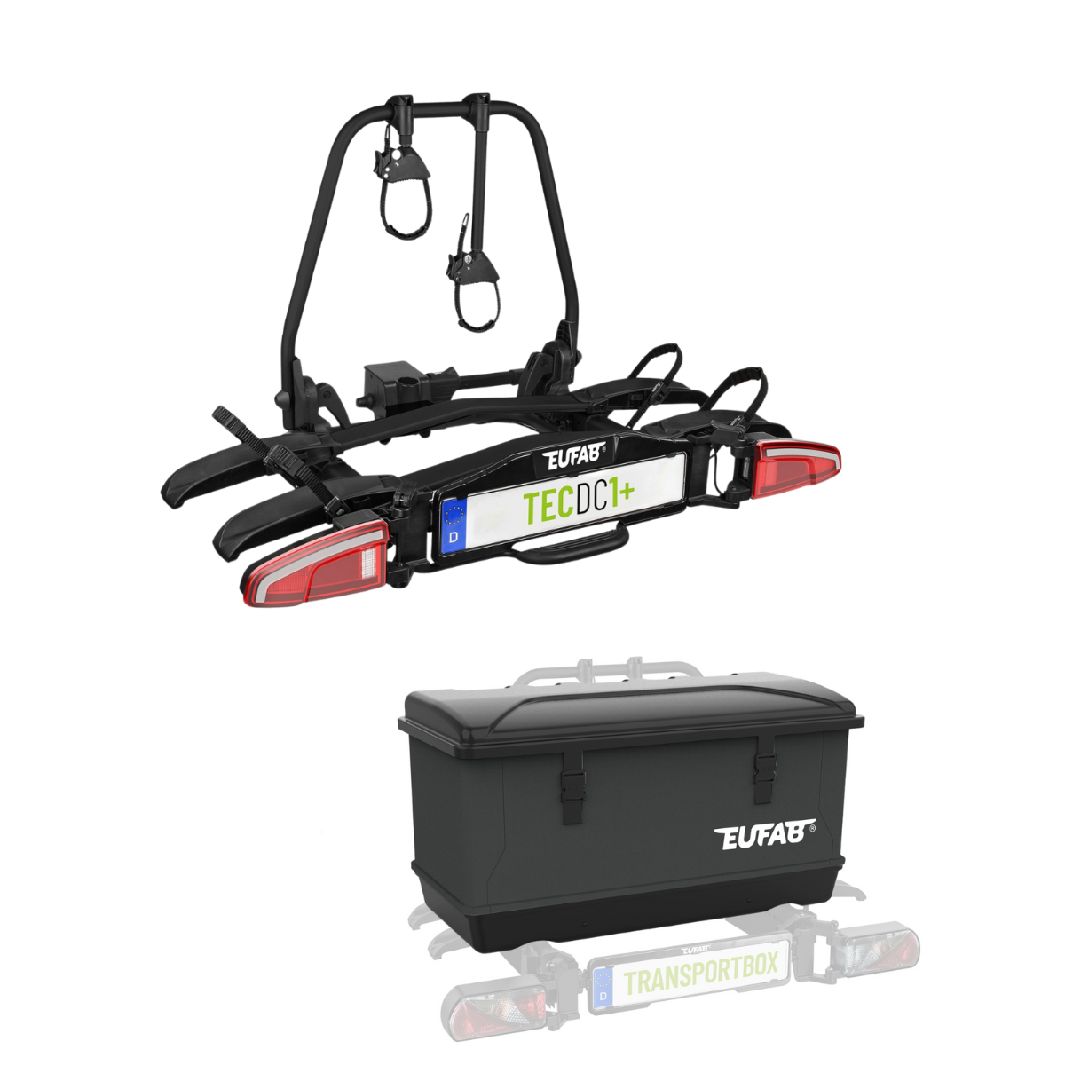EUFAB TECDC1- 11650 Fahrradtraeger 2er inkl. Heckbox - 11650 11651