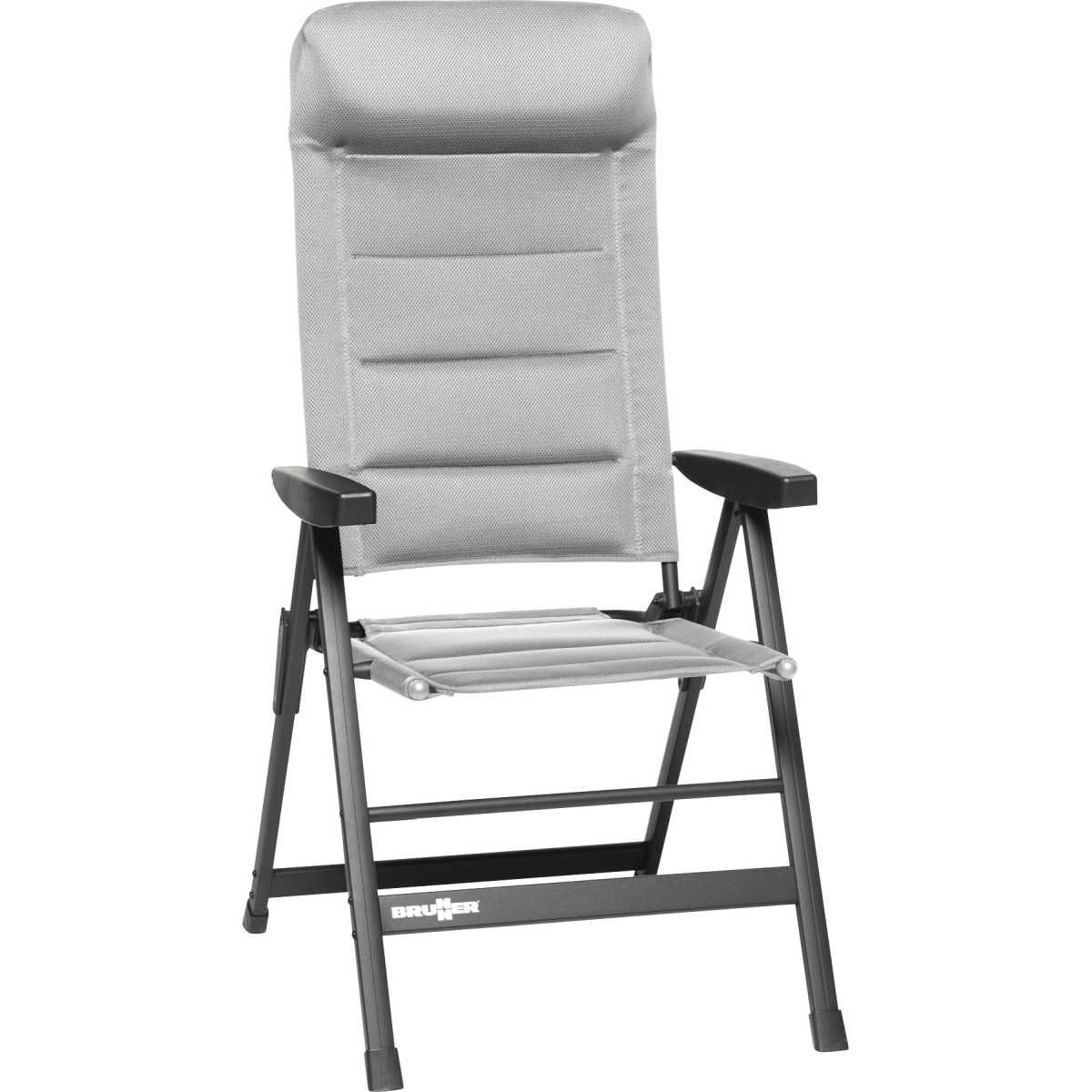 BRUNNER Campingstuhl SKYE 3D Hellgrau 2er-Set - Rolltisch TITANIUM AXIA 2 104x62 cm - 0404063N.C06 0406097N