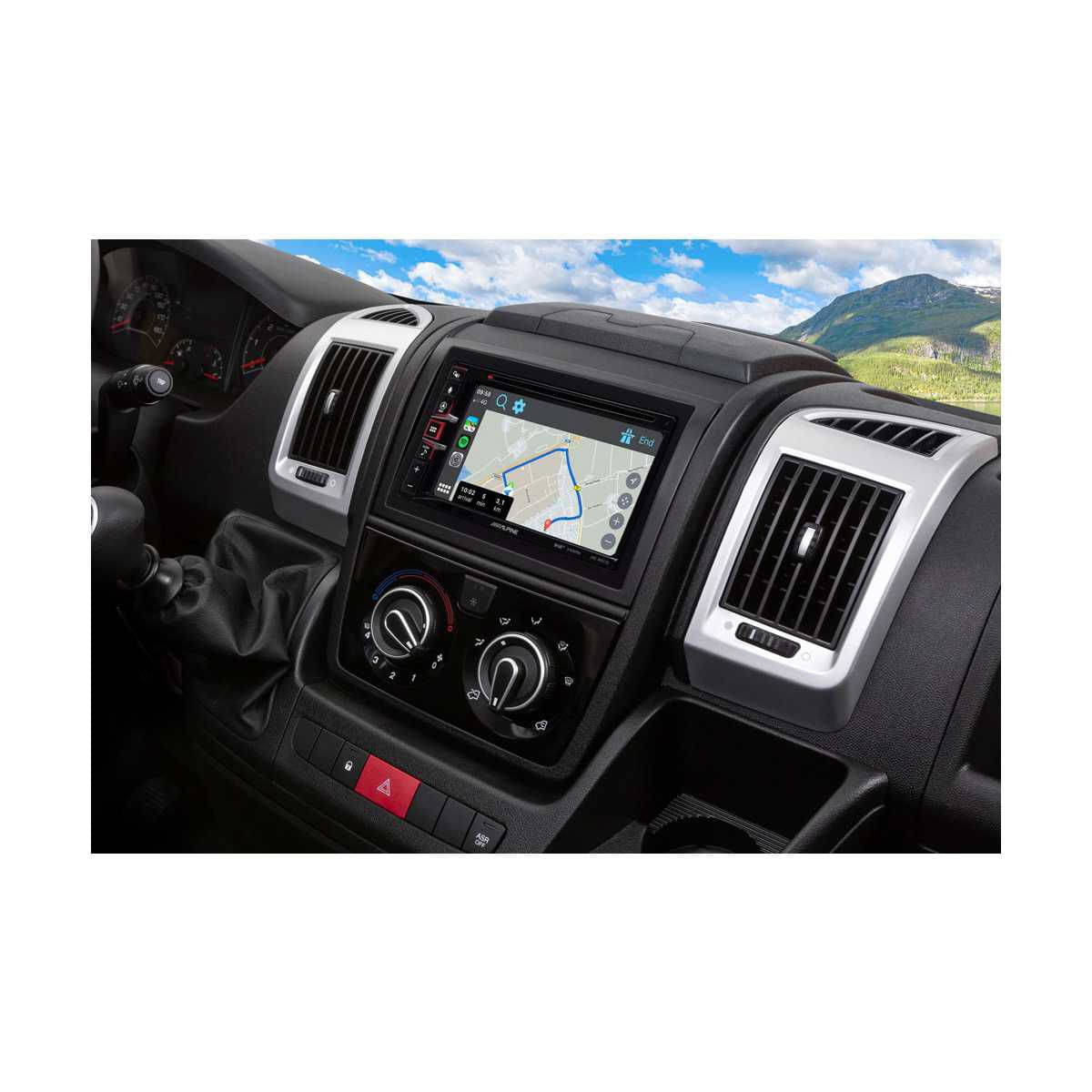 ALPINE 2-DIN-Navigationssystem Fiat Ducato Bj. 2006 - 2021 INE-W611DU