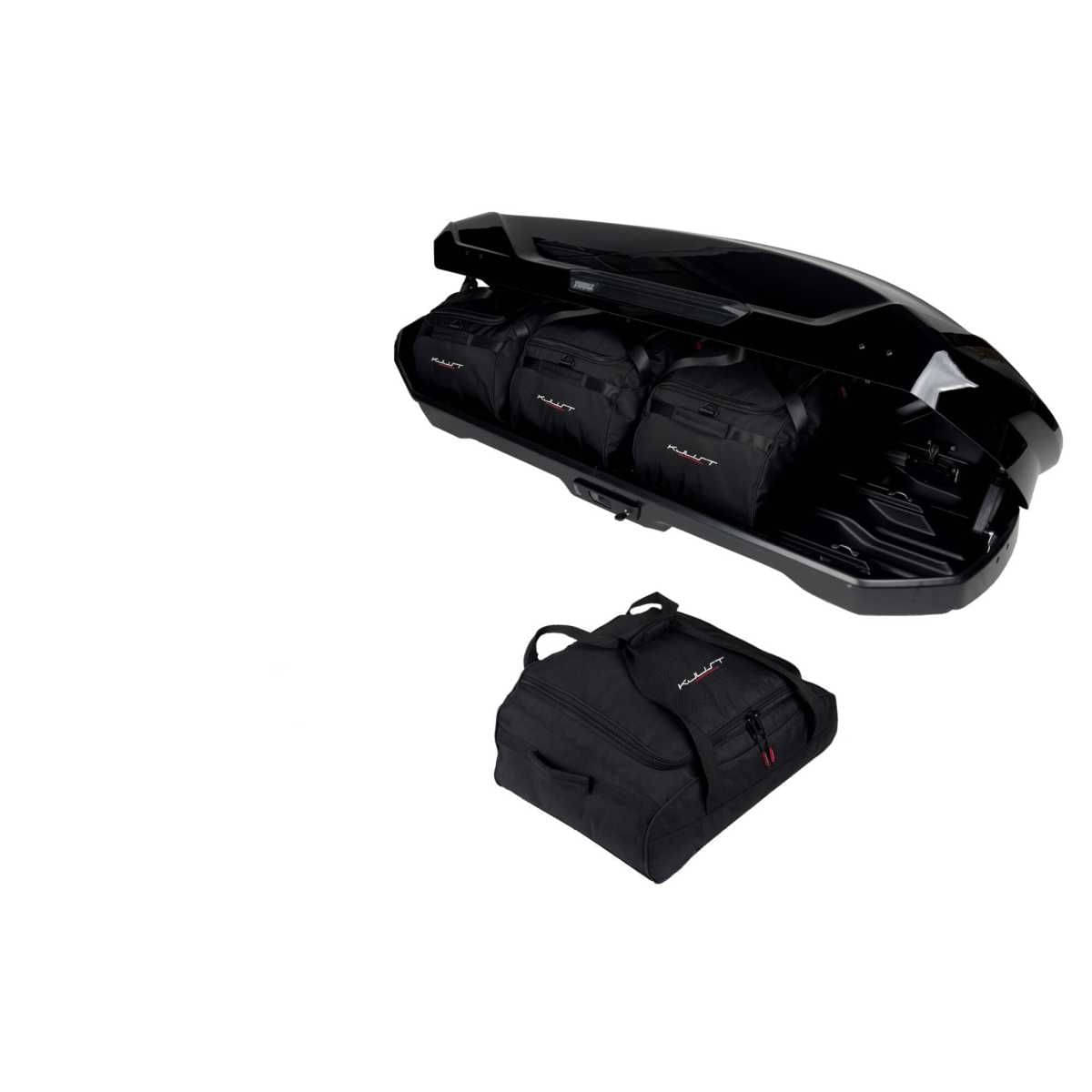 KJUST Dachboxen Taschen Set fuer Dachbox THULE MOTION 3 SPORT 4er-Set - 13170